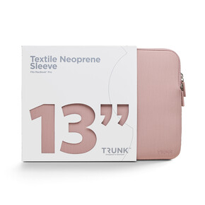 Trunk Textile Neopren Sleeve gerippt für MacBook Air/MacBook Pro 13&amp;quot;, rosé