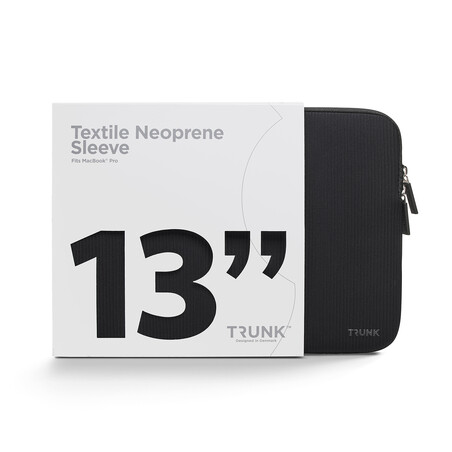 Trunk Textile Neopren Sleeve gerippt für MacBook Air/MacBook Pro 13", schwarz