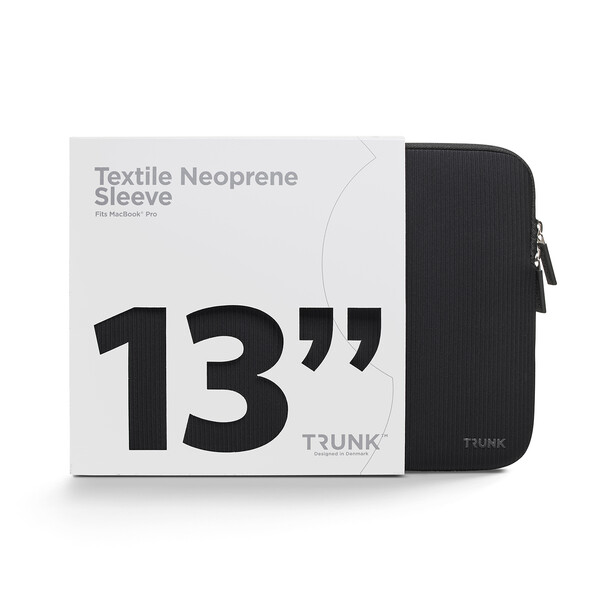 Trunk Textile Neopren Sleeve gerippt für MacBook Air/MacBook Pro 13", schwarz