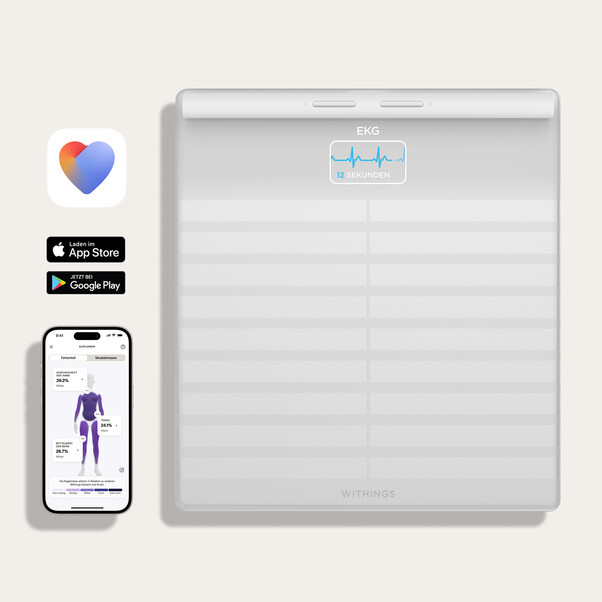 Sie sehen das Produktbild 02 von Withings Body Scan vernetzte Gesundheitsstation, weiß Withings Body Scan vernetzte Gesundheitsstation, weiß