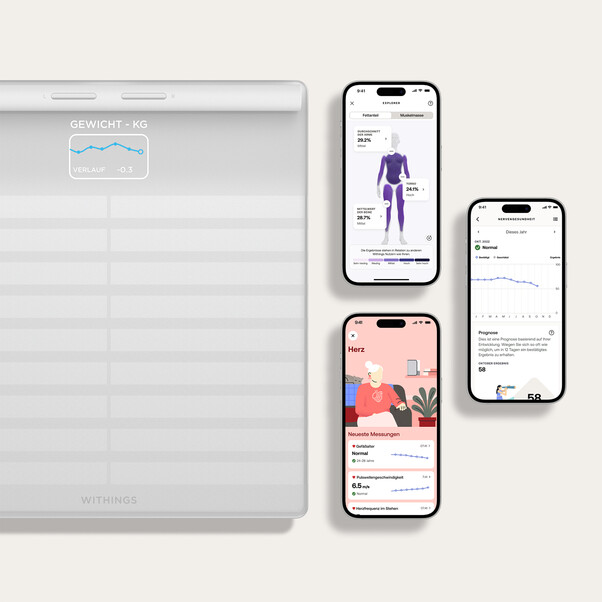 Sie sehen das Produktbild 03 von Withings Body Scan vernetzte Gesundheitsstation, weiß Withings Body Scan vernetzte Gesundheitsstation, weiß