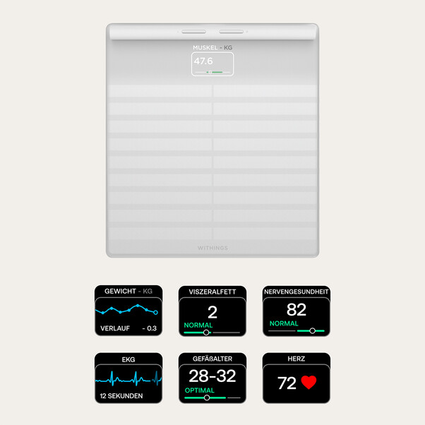 Sie sehen das Produktbild 04 von Withings Body Scan vernetzte Gesundheitsstation, weiß Withings Body Scan vernetzte Gesundheitsstation, weiß