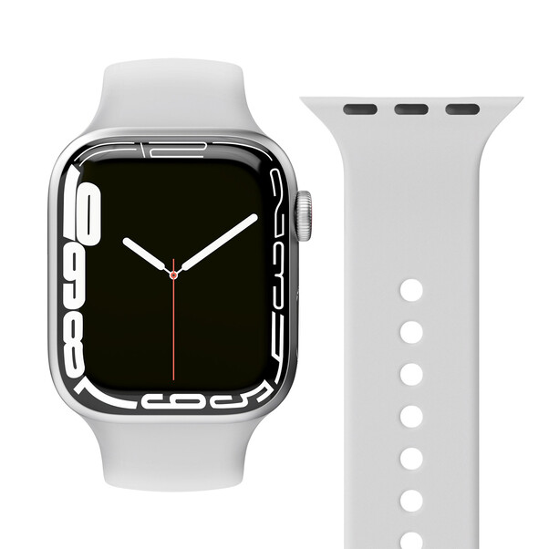Sie sehen das Produktbild 03 von Vonmählen Silikon Loop One für Apple Watch 42/44/45/49 mm, hellgrau Vonmählen Silikon Loop One für Apple Watch 42/44/45/49 mm, hellgrau