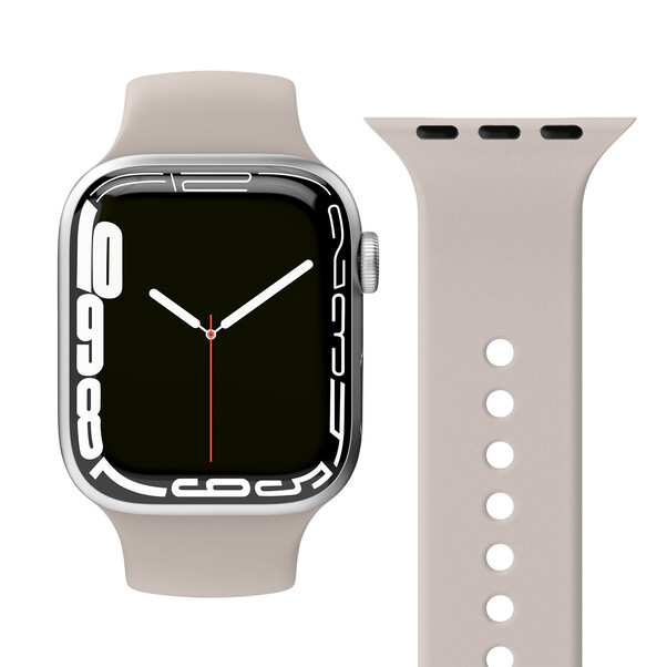 Sie sehen das Produktbild 03 von Vonmählen Silikon Loop One für Apple Watch 42/44/45/49 mm, beige Vonmählen Silikon Loop One für Apple Watch 42/44/45/49 mm, beige