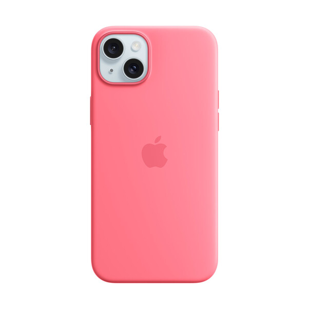 Sie sehen das Produktbild 01 von Apple iPhone 15 Plus Silikon Case mit MagSafe, pink Apple iPhone 15 Plus Silikon Case mit MagSafe, pink