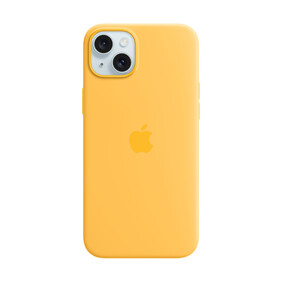Apple iPhone 15 Plus Silikon Case mit MagSafe, gelb&amp;gt;