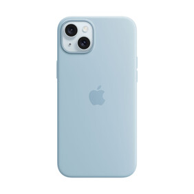 Apple iPhone 15 Plus Silikon Case mit MagSafe, hellblau&amp;gt;