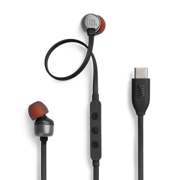 Sie sehen das Produktbild 01 von JBL TUNE310C, kabelgebundener USB-C In-Ear Kopfhörer, schwarz JBL TUNE310C, kabelgebundener USB-C In-Ear Kopfhörer, schwarz