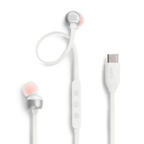 JBL TUNE310C, kabelgebundener USB-C In-Ear Kopfhörer, weiß