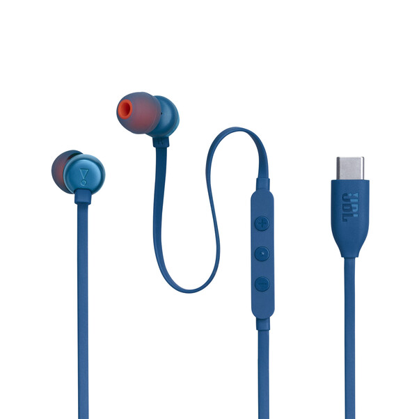 Sie sehen das Produktbild 01 von JBL TUNE310C, kabelgebundener USB-C In-Ear Kopfhörer, blau JBL TUNE310C, kabelgebundener USB-C In-Ear Kopfhörer, blau