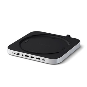 Satechi Aluminium Stand Hub für Mac mini M1/M2 mit NVMe SSD Gehäuse, silber