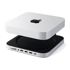 Satechi Aluminium Stand Hub für Mac mini M1/M2 mit NVMe SSD Gehäuse, silber