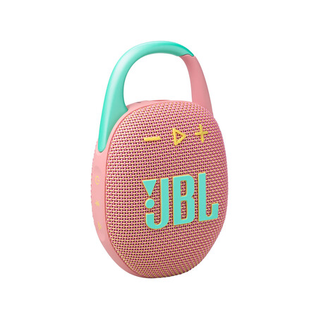 Sie sehen das Produktbild 01 von JBL Clip5, Bluetooth-Lautsprecher mit Karabinerhaken, pink JBL Clip5, Bluetooth-Lautsprecher mit Karabinerhaken, pink