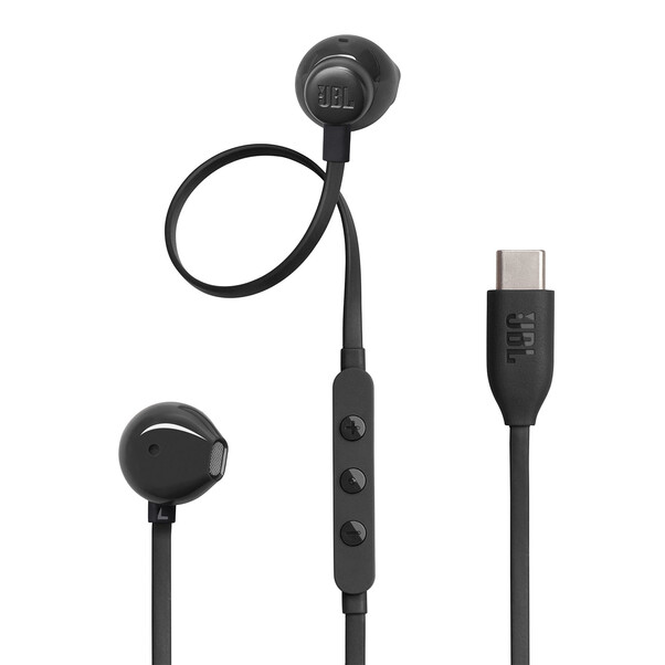 Sie sehen das Produktbild 01 von JBL TUNE305C, kabelgebundener USB-C In-Ear Kopfhörer, schwarz JBL TUNE305C, kabelgebundener USB-C In-Ear Kopfhörer, schwarz