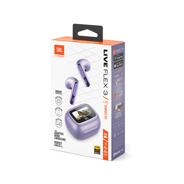 Sie sehen das Produktbild 08 von JBL Live Flex 3, kabelloser In-Ear Kopfhörer, lila JBL Live Flex 3, kabelloser In-Ear Kopfhörer, lila