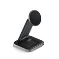 Sie sehen das Produktbild 01 von Satechi 3-in-1 Foldable Qi2 Wireless Charging Stand, schwarz Satechi 3-in-1 Foldable Qi2 Wireless Charging Stand, schwarz