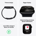 Sie sehen das Produktbild 03 von Apple Watch Series 10 GPS + Cellular, Aluminium diamantschwarz, 42mm mit Sportarmband, schwarz - S/M> Apple Watch Series 10 GPS + Cellular, Aluminium diamantschwarz, 42mm mit Sportarmband, schwarz - S/M>