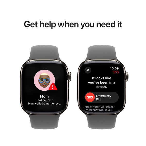 Sie sehen das Produktbild 06 von Apple Watch Series 10 GPS + Cellular, Titan natur, 42mm mit Sportarmband, steingrau - M/L> Apple Watch Series 10 GPS + Cellular, Titan natur, 42mm mit Sportarmband, steingrau - M/L>