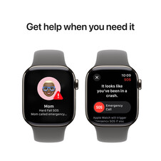 Sie sehen das Produktbild 06 von Apple Watch Series 10 GPS + Cellular, Titan natur, 42mm mit Sportarmband, steingrau - M/L> Apple Watch Series 10 GPS + Cellular, Titan natur, 42mm mit Sportarmband, steingrau - M/L>