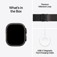 Sie sehen das Produktbild 17 von Apple Watch Ultra 2 GPS + Cellular, Titan schwarz, 49mm mit Milanaise-Armband, Titan schwarz - M> Apple Watch Ultra 2 GPS + Cellular, Titan schwarz, 49mm mit Milanaise-Armband, Titan schwarz - M>