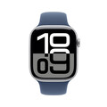 Sie sehen das Produktbild 03 von Apple Watch Series 10 GPS, Aluminium silber, 46mm mit Sportarmband, denim - M/L> Apple Watch Series 10 GPS, Aluminium silber, 46mm mit Sportarmband, denim - M/L>