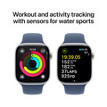 Sie sehen das Produktbild 07 von Apple Watch Series 10 GPS, Aluminium silber, 46mm mit Sportarmband, denim - M/L> Apple Watch Series 10 GPS, Aluminium silber, 46mm mit Sportarmband, denim - M/L>