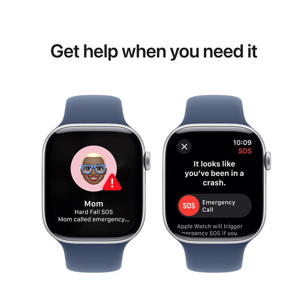 Sie sehen das Produktbild 11 von Apple Watch Series 10 GPS, Aluminium silber, 46mm mit Sportarmband, denim - M/L> Apple Watch Series 10 GPS, Aluminium silber, 46mm mit Sportarmband, denim - M/L>