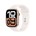 Sie sehen das Produktbild 01 von Apple Watch Series 10 GPS, Aluminium rosé, 46mm mit Sportarmband, hellrosa - M/L> Apple Watch Series 10 GPS, Aluminium rosé, 46mm mit Sportarmband, hellrosa - M/L>