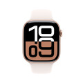 Sie sehen das Produktbild 02 von Apple Watch Series 10 GPS, Aluminium rosé, 46mm mit Sportarmband, hellrosa - M/L> Apple Watch Series 10 GPS, Aluminium rosé, 46mm mit Sportarmband, hellrosa - M/L>