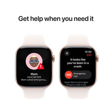 Sie sehen das Produktbild 06 von Apple Watch Series 10 GPS, Aluminium rosé, 46mm mit Sportarmband, hellrosa - M/L> Apple Watch Series 10 GPS, Aluminium rosé, 46mm mit Sportarmband, hellrosa - M/L>