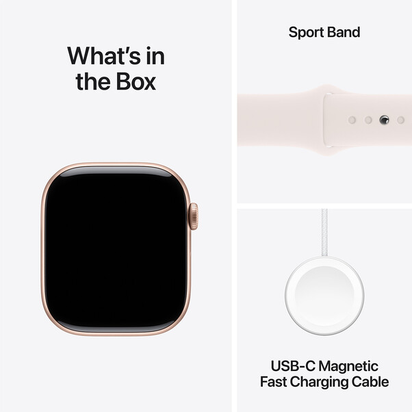 Sie sehen das Produktbild 09 von Apple Watch Series 10 GPS, Aluminium rosé, 46mm mit Sportarmband, hellrosa - M/L> Apple Watch Series 10 GPS, Aluminium rosé, 46mm mit Sportarmband, hellrosa - M/L>