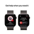 Apple Watch Series 10 GPS + Cellular, Titan schiefer, 46mm mit Milanaise-Armband, schiefer - S/M>