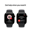 Apple Watch Series 10 GPS + Cellular, Titan schiefer, 42mm mit Sportarmband, schwarz - M/L>
