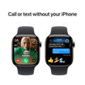 Apple Watch Series 10 GPS + Cellular, Titan schiefer, 42mm mit Sportarmband, schwarz - M/L>