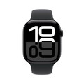 Sie sehen das Produktbild 02 von Apple Watch Series 10 GPS + Cellular, Aluminium diamantschwarz, 46mm mit Sportarmband, schwarz - S/M> Apple Watch Series 10 GPS + Cellular, Aluminium diamantschwarz, 46mm mit Sportarmband, schwarz - S/M>