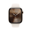 Sie sehen das Produktbild 03 von Apple Watch Series 10 GPS + Cellular, Titan gold, 46mm mit Sportarmband, polarstern - M/L> Apple Watch Series 10 GPS + Cellular, Titan gold, 46mm mit Sportarmband, polarstern - M/L>