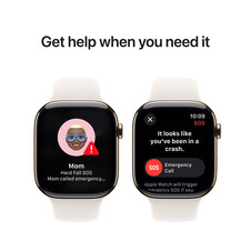 Sie sehen das Produktbild 11 von Apple Watch Series 10 GPS + Cellular, Titan gold, 46mm mit Sportarmband, polarstern - M/L> Apple Watch Series 10 GPS + Cellular, Titan gold, 46mm mit Sportarmband, polarstern - M/L>