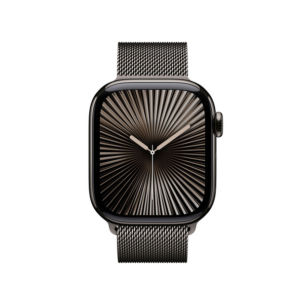 Apple Watch Series 10 GPS + Cellular, Titan schiefer, 42mm mit Milanaise-Armband, schiefer>