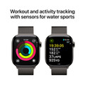 Apple Watch Series 10 GPS + Cellular, Titan schiefer, 42mm mit Milanaise-Armband, schiefer>
