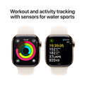 Sie sehen das Produktbild 07 von Apple Watch Series 10 GPS + Cellular, Titan gold, 42mm mit Sportarmband, polarstern - M/L> Apple Watch Series 10 GPS + Cellular, Titan gold, 42mm mit Sportarmband, polarstern - M/L>