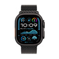 Sie sehen das Produktbild 03 von Apple Watch Ultra 2 GPS + Cellular, 49 mm Titangehäuse Schwarz, Milanaise Armband Titan Schwarz – S Apple Watch Ultra 2 GPS + Cellular, 49 mm Titangehäuse Schwarz, Milanaise Armband Titan Schwarz – S
