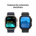 Apple Watch Ultra 2 GPS + Cellular, 49 mm Titangehäuse Natur, Trail Loop Blau – M/L