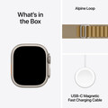 Sie sehen das Produktbild 09 von Apple Watch Ultra 2 GPS + Cellular, 49 mm Titangehäuse Natur, Alpine Loop Mandel – Medium Apple Watch Ultra 2 GPS + Cellular, 49 mm Titangehäuse Natur, Alpine Loop Mandel – Medium