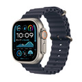 Apple Watch Ultra 2 GPS + Cellular, Titan natur, 49mm mit Ocean-Armband, blau>