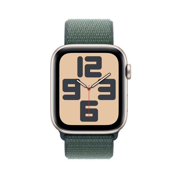 Sie sehen das Produktbild 03 von Apple Watch SE GPS, Aluminium polarstern, 44mm mit Sport Loop, seegrün> Apple Watch SE GPS, Aluminium polarstern, 44mm mit Sport Loop, seegrün>