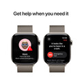 Apple Watch Series 10 GPS + Cellular, Titan natur, 46mm mit Milanaise-Armband, natur - M/L>