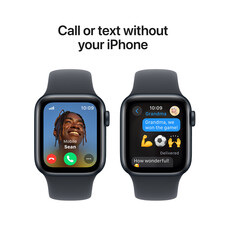 Apple Watch SE GPS + Cellular, Aluminium mitternacht, 40mm mit Sportarmband, mitternacht - S/M>