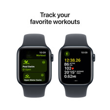 Apple Watch SE GPS + Cellular, Aluminium mitternacht, 40mm mit Sportarmband, mitternacht - S/M>