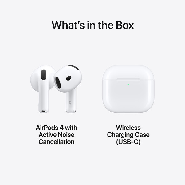 AirPods 4 mit Aktiver Geräusch­unter­drückung