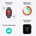 Sie sehen das Produktbild 05 von Apple Watch SE GPS + Cellular, Aluminium polarstern, 44mm mit Sportarmband, polarstern - M/L> Apple Watch SE GPS + Cellular, Aluminium polarstern, 44mm mit Sportarmband, polarstern - M/L>